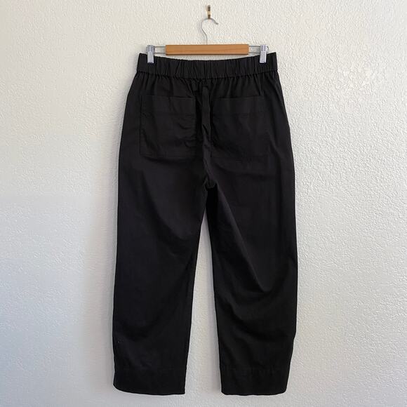 Everlane The Easy Pant Black Cotton Twill Wide Leg Pull-On Pants Size Large - Picture 7 of 11